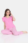 Zivame Summer Thyme Knit Cotton Top - Begonia pink — thumbnail 4